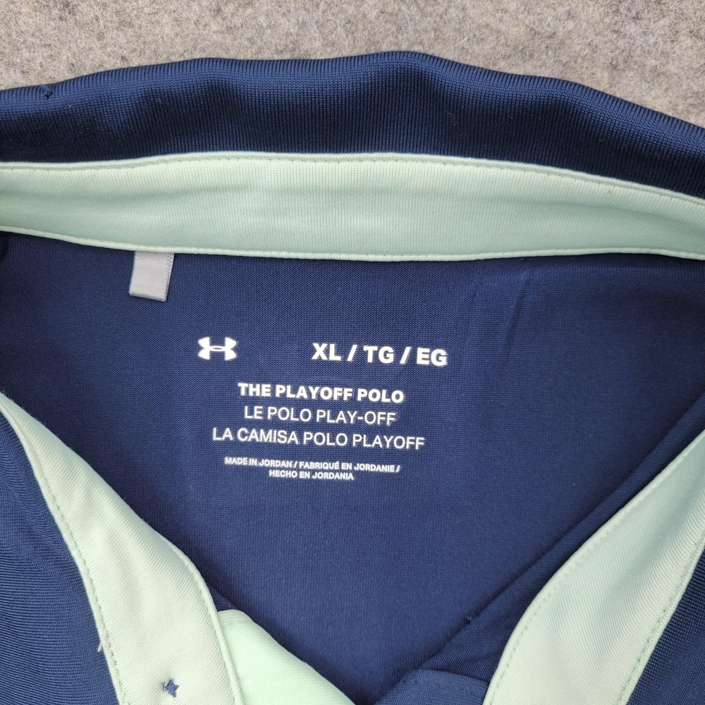 Under Armour Polo Shirt Mens XL Colorblock The Playoff Golf Performance Top - Picture 2 of 9